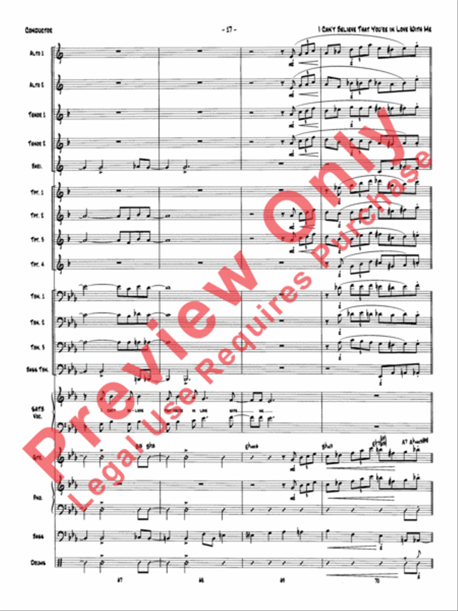 I Can't Believe That You're in Love with Me (score only) Jazz Ensemble scores gallery preview page 20