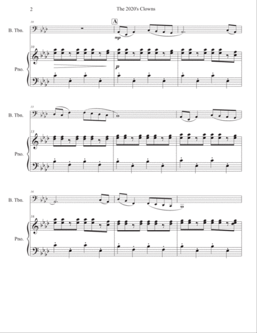 The 2020's Clowns Piano scores gallery preview page 3