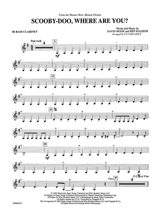 Scooby-Doo, Where Are You? (from Scooby-Doo): B-flat Bass Clarinet