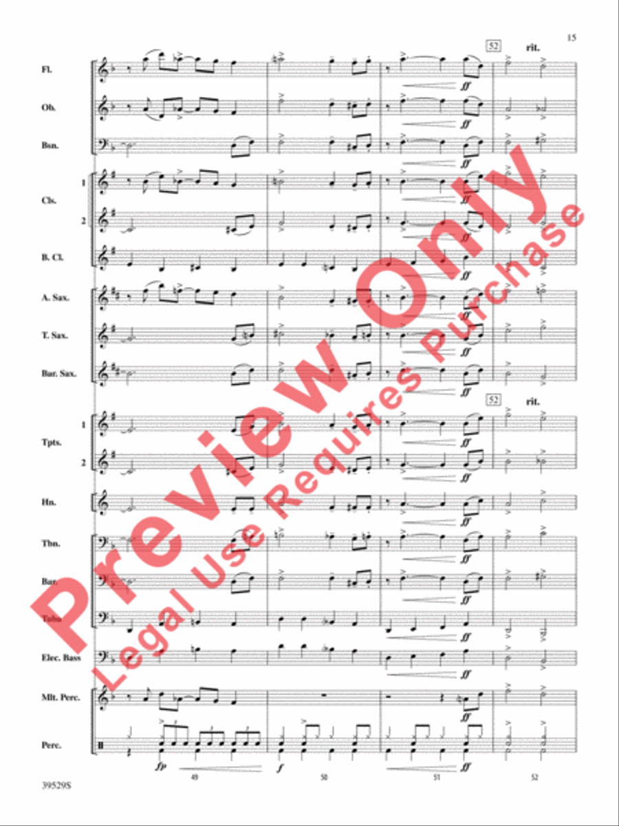 Minnie the Moocher Concert Band scores gallery preview page 16