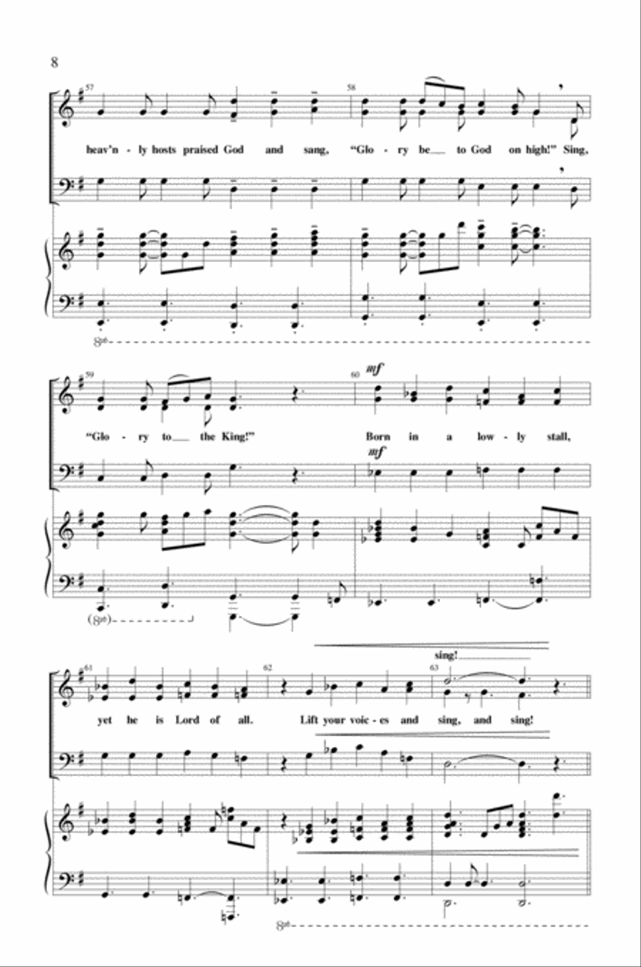 Sing Glory To The King 3-Part scores gallery preview page 8