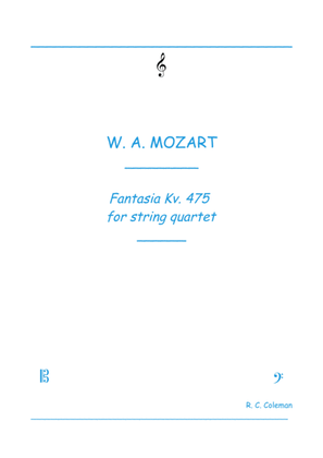 Book cover for Mozart Fantasia kv. 475 for String quartet
