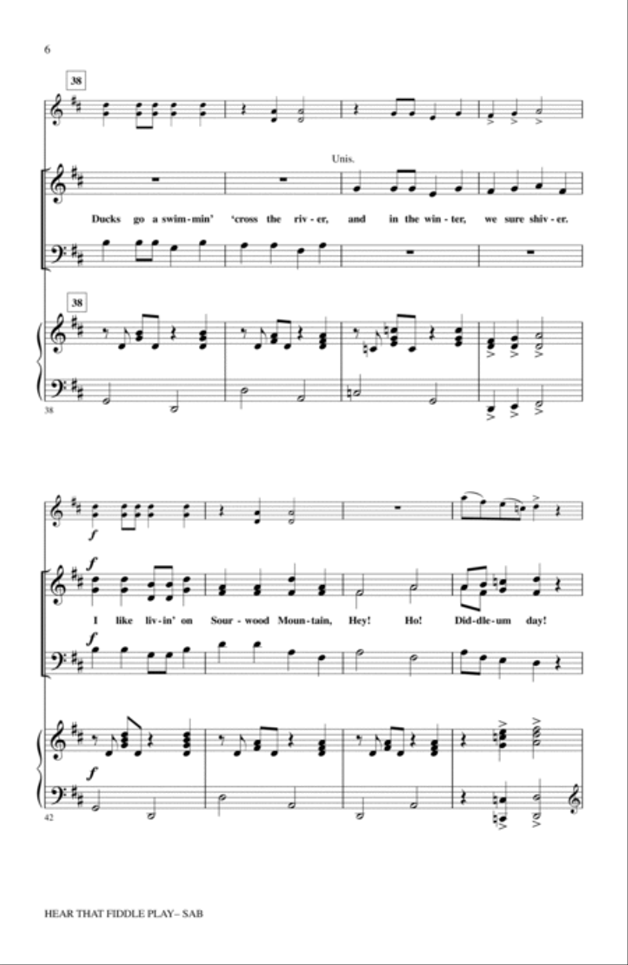 Hear That Fiddle Play (A Medley of American Folk Songs) 3-Part scores gallery preview page 5