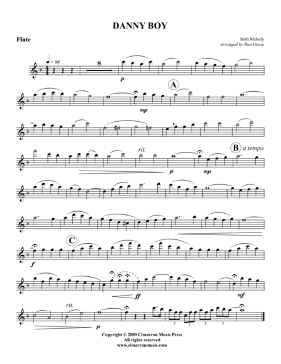 Danny Boy Danny Boy Woodwind Quintet scores gallery preview page 4