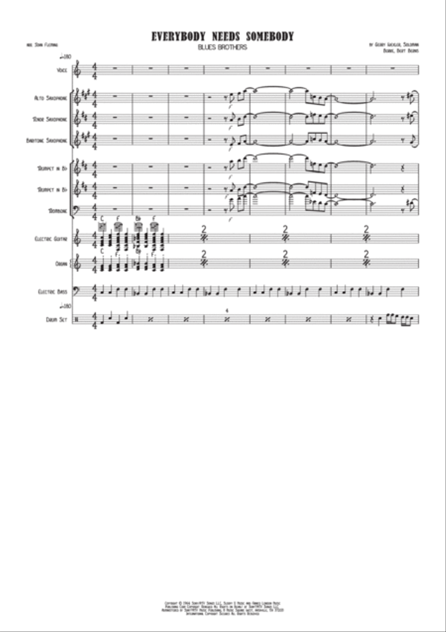 Everybody Needs Somebody To Love Jazz Ensemble scores gallery preview page 2