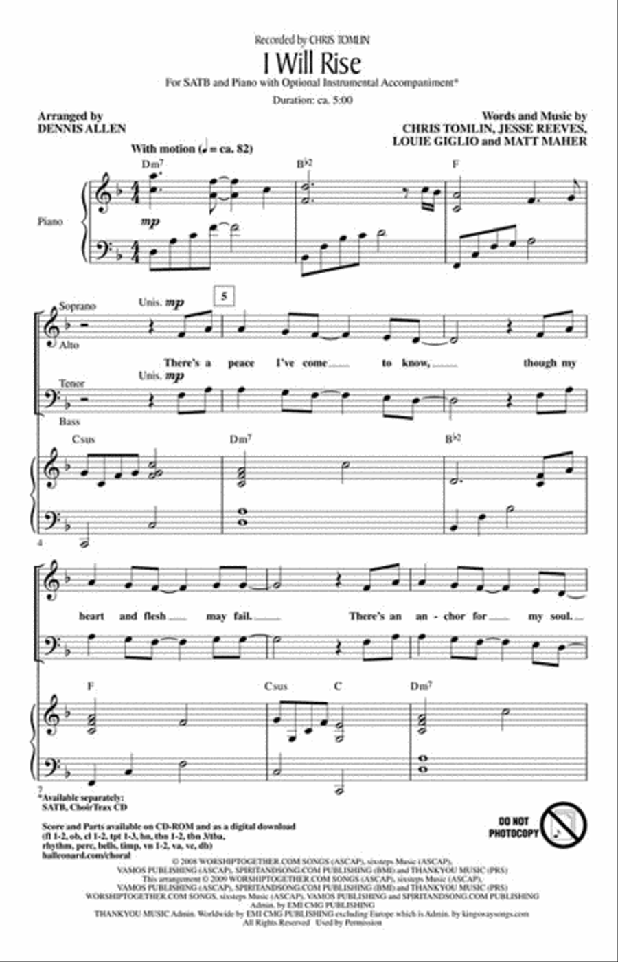 I Will Rise Choir scores gallery preview page 2