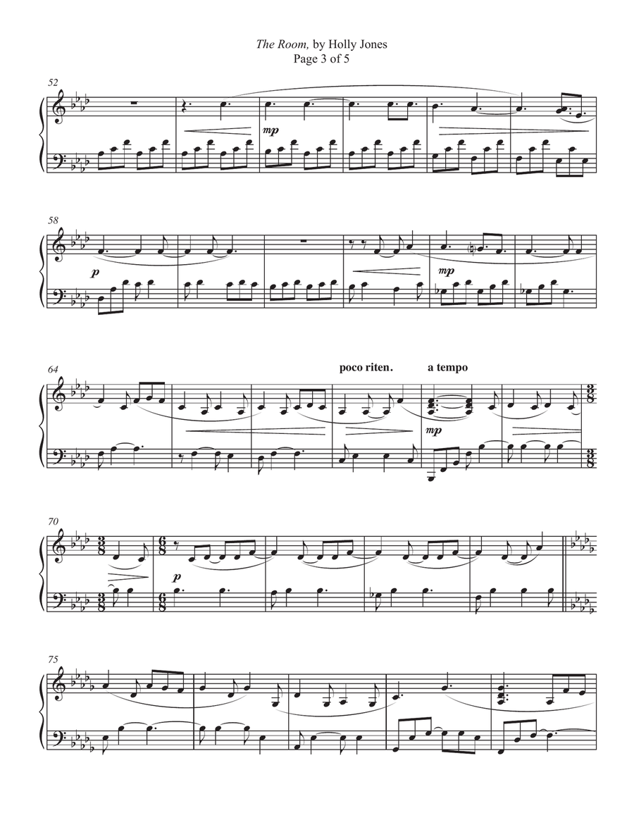 The Room Piano Solo scores gallery preview page 3