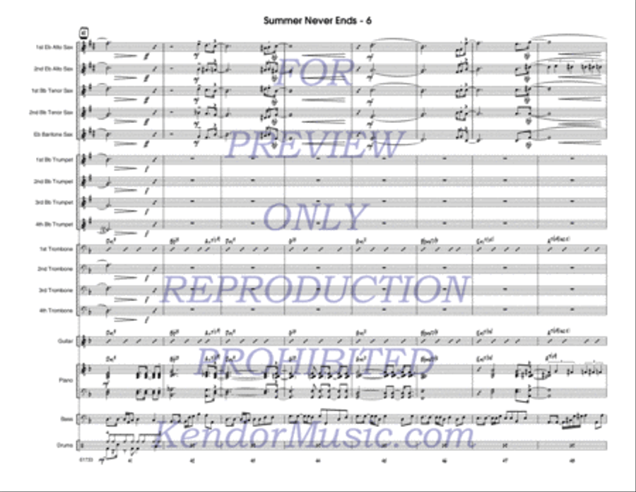 Summer Never Ends Summer Never Ends Jazz Ensemble scores gallery preview page 7
