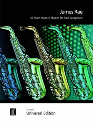 Book cover for 36 More Modern Studies For Solo Saxophone