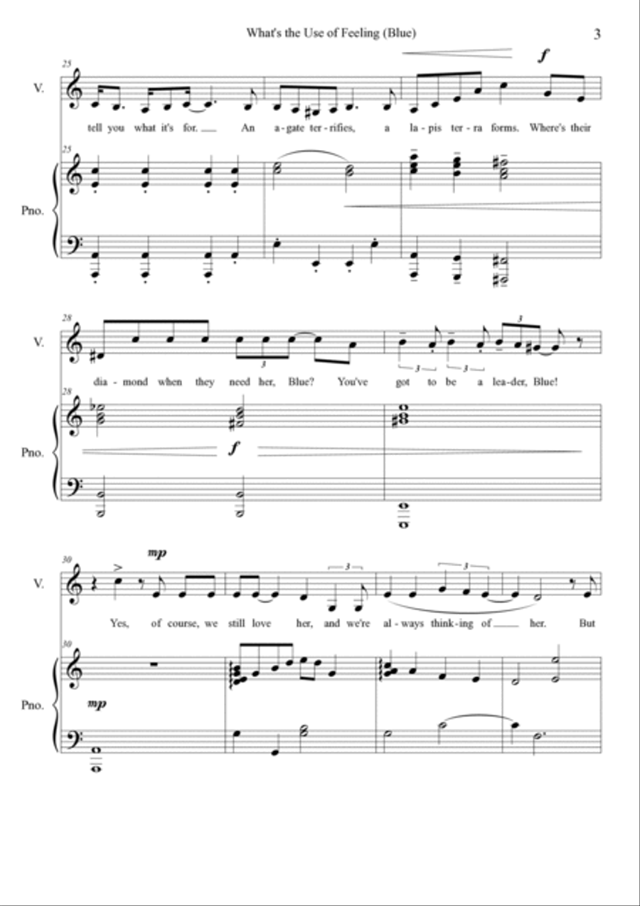 What's The Use Of Feeling (blue) Voice scores gallery preview page 3