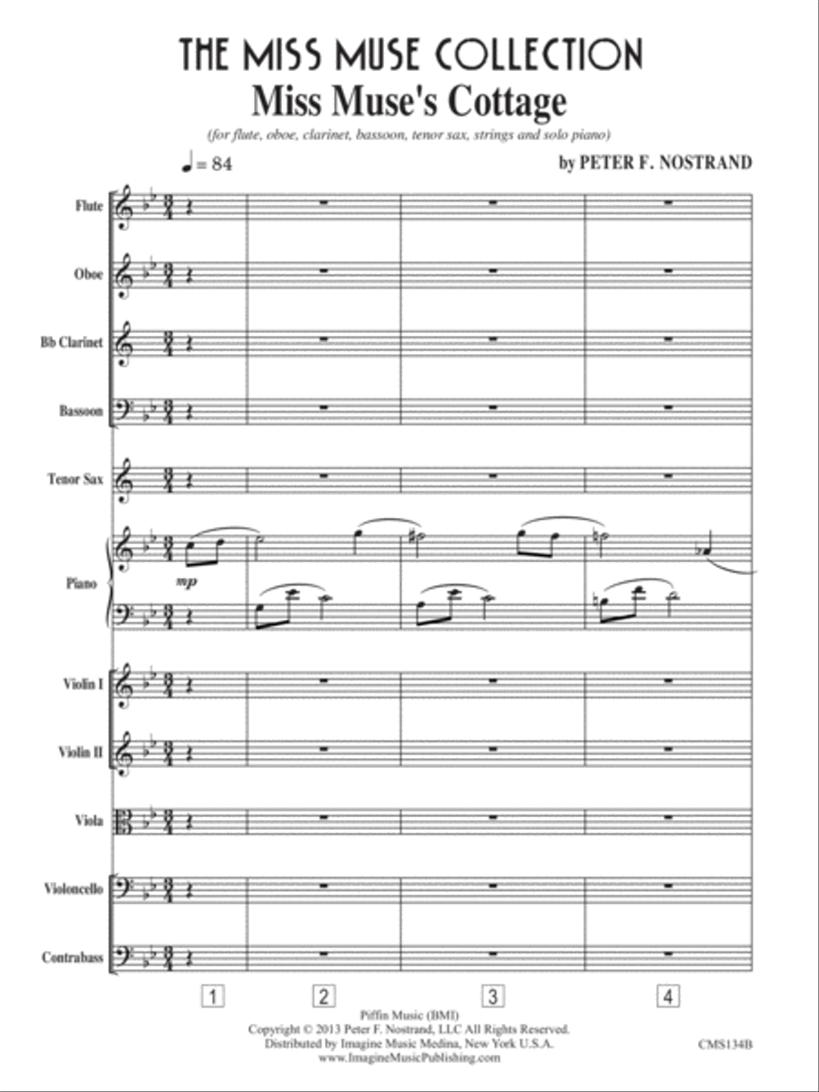Miss Muse's Cottage Miss Muse's Cottage Clarinet scores gallery preview page 1