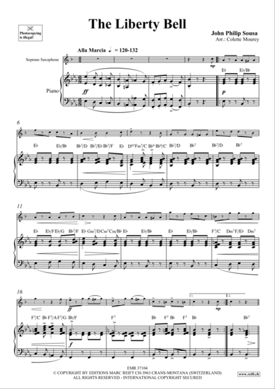 The Liberty Bell Soprano Saxophone scores gallery preview page 4