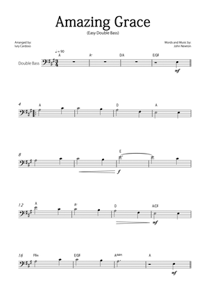 "Amazing Grace" - Beautiful easy version for DOUBLE BASS solo.