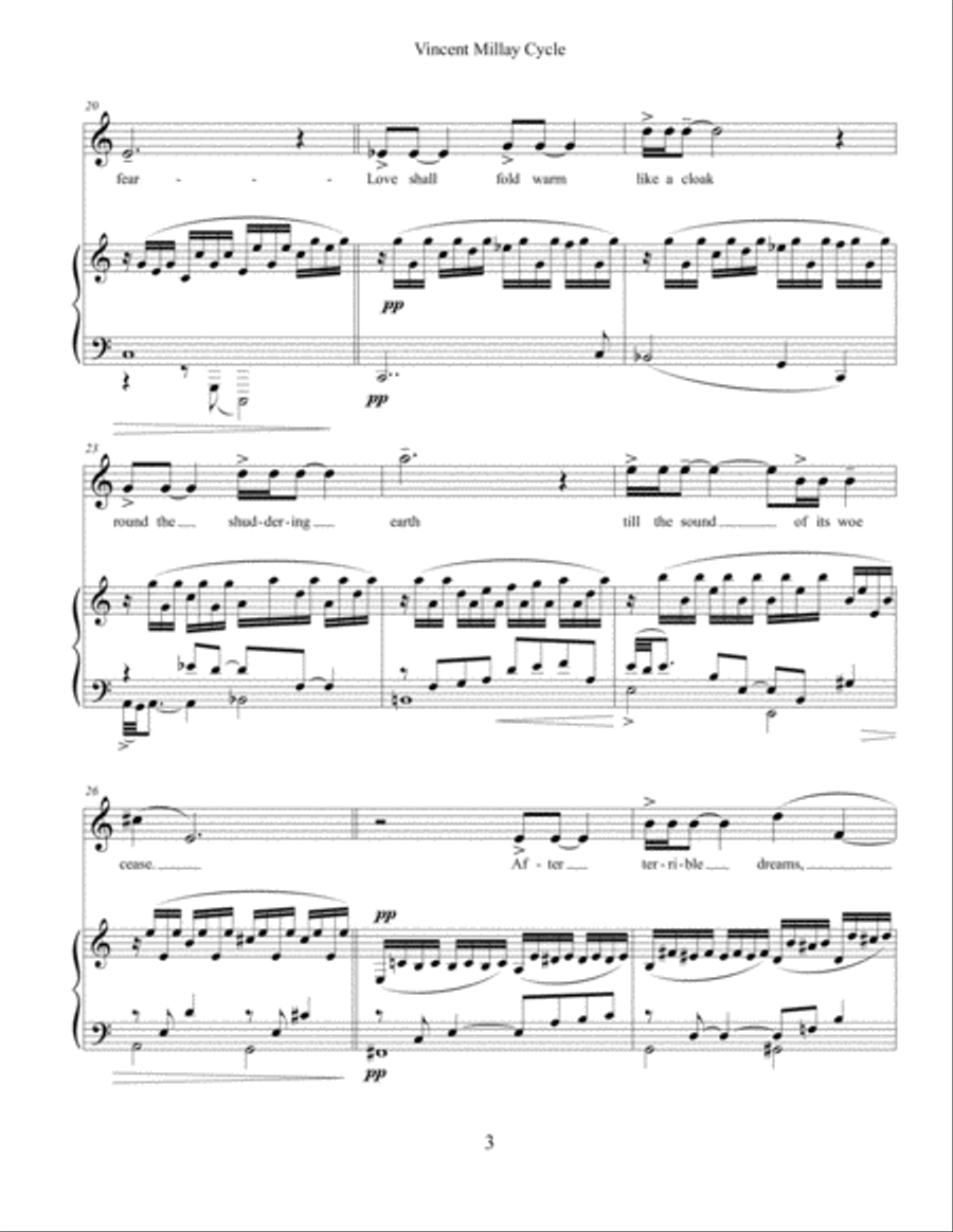 Vincent Millay Cycle (2010) for soprano and piano High Voice scores gallery preview page 6