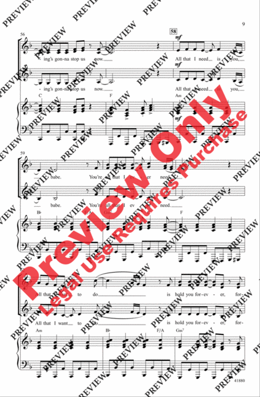 Nothing's Gonna Stop Us Now Women's Choir scores gallery preview page 9