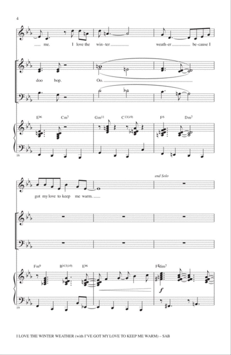 I Love The Winter Weather 3-Part scores gallery preview page 3