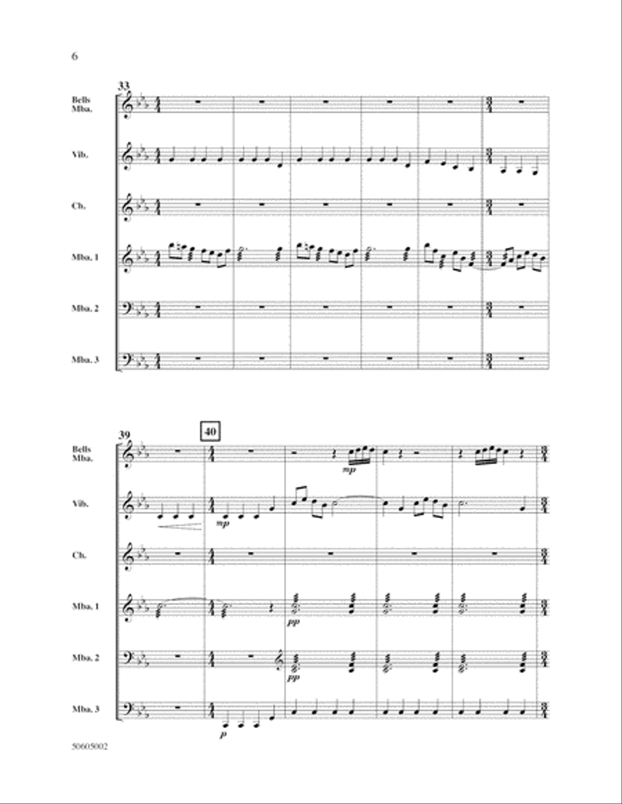 Ballade Percussion scores gallery preview page 6