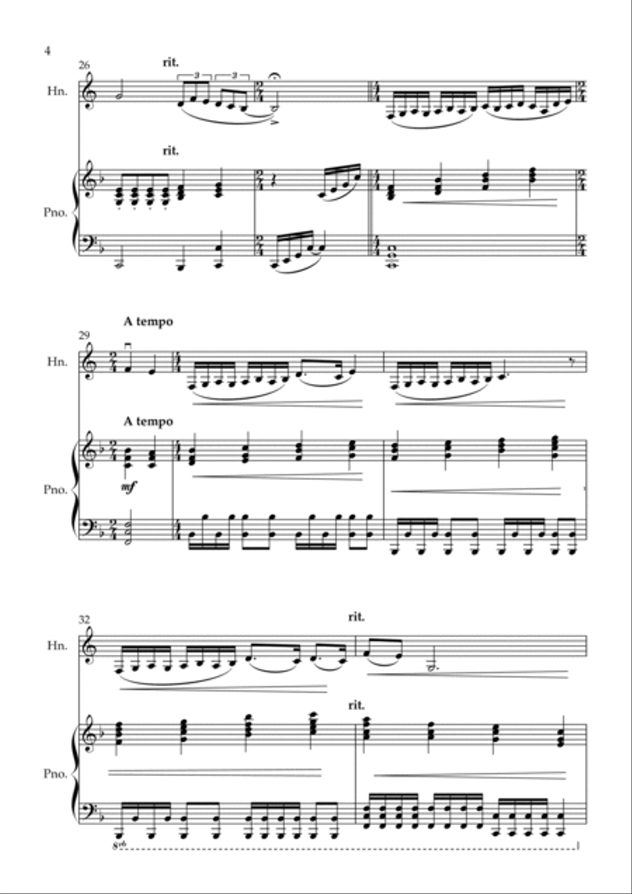 Con Te Partiro (time To Say Goodbye) Horn scores gallery preview page 4