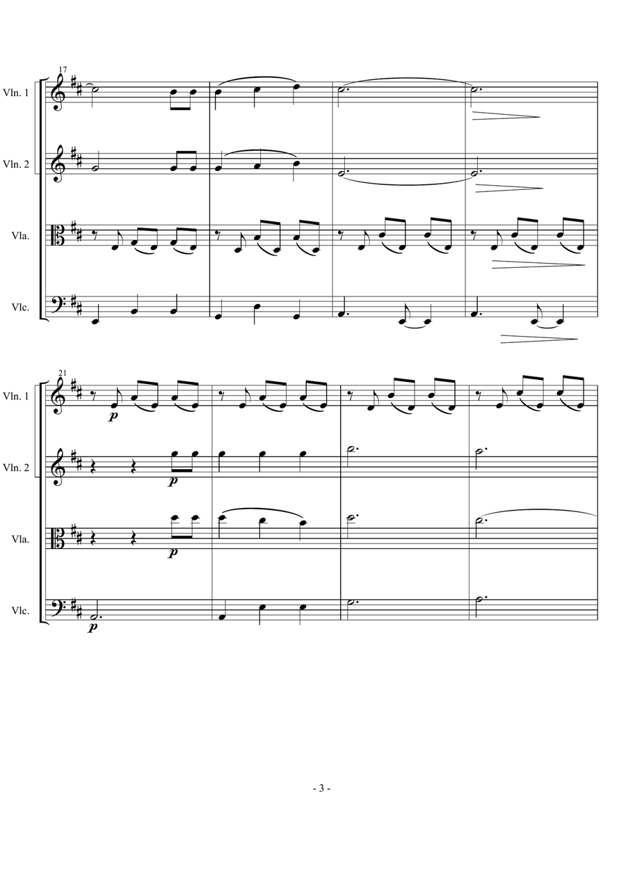 Annie's Song String Quartet scores gallery preview page 3