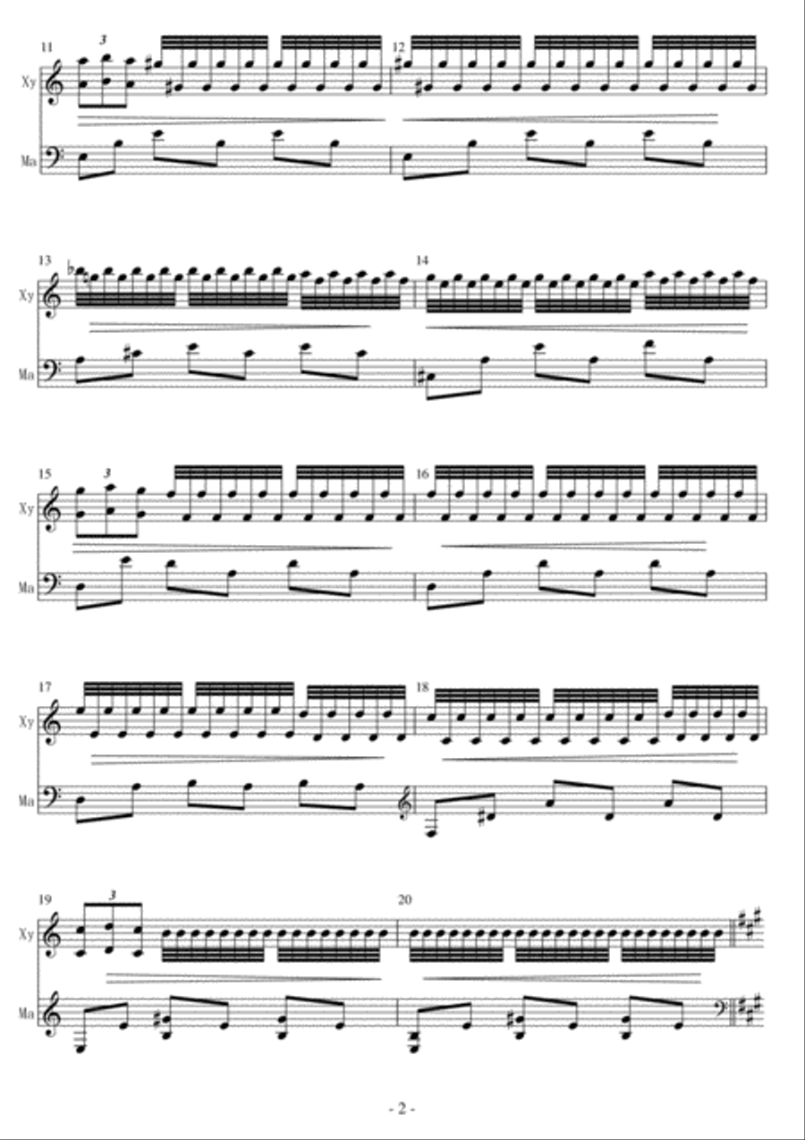 <Mallet Duet> Recuerdos de la Alhambra <Mallet Duet> Recuerdos de la Alhambra Percussion Ensemble scores gallery preview page 2