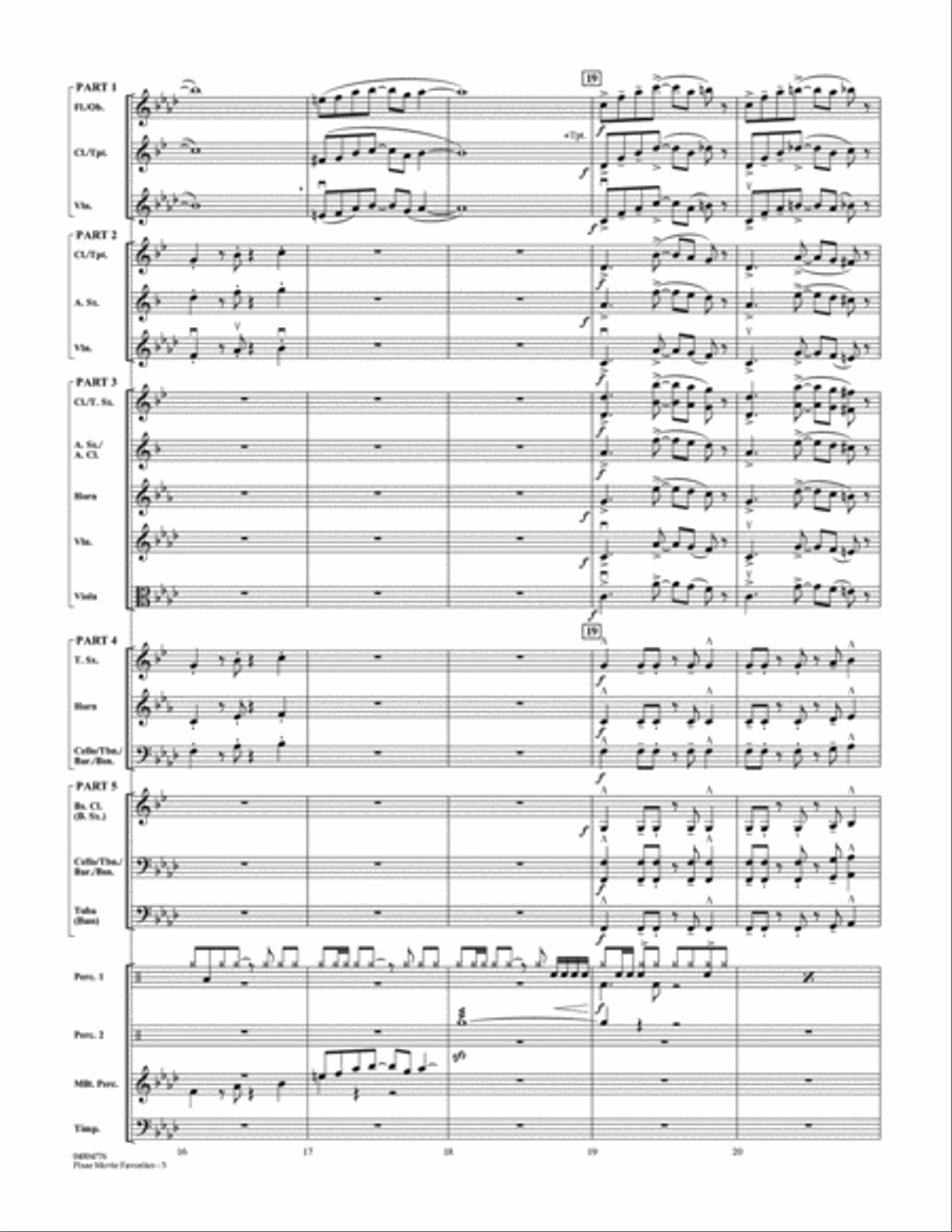 Pixar Movie Favorites - Conductor Score (Full Score) Concert Band scores gallery preview page 5