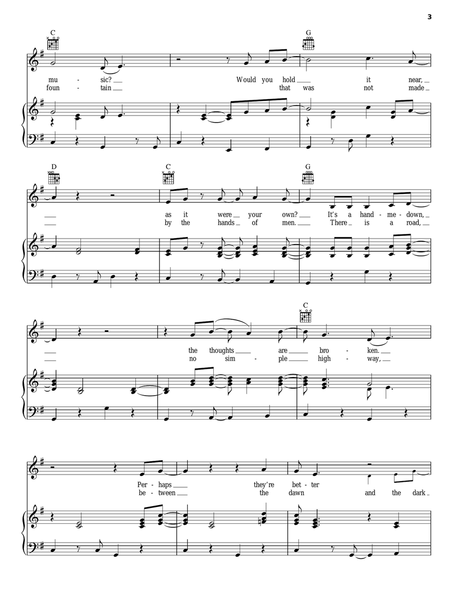 Ripple Piano, Vocal, Guitar scores gallery preview page 3