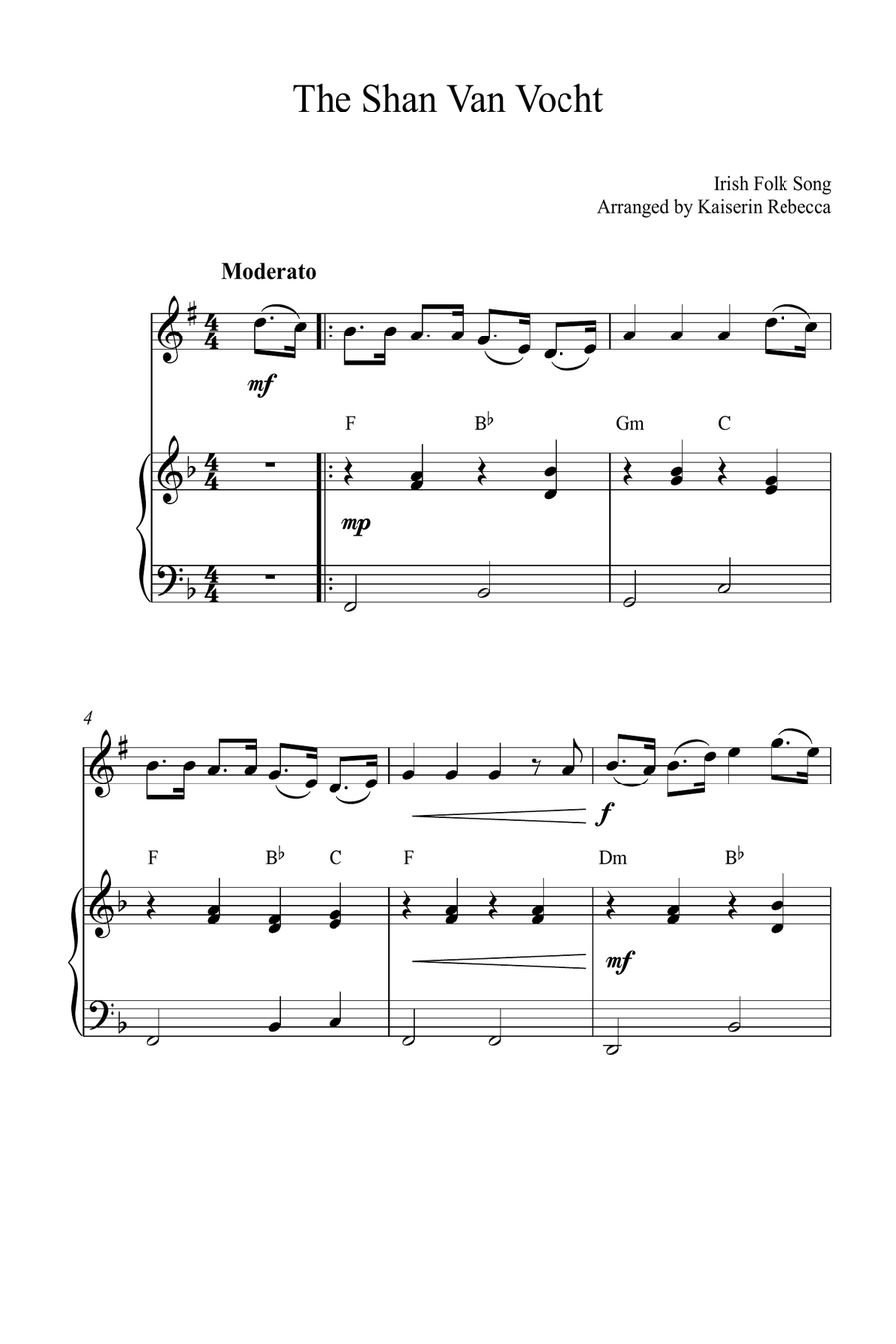The Shan Van Vocht The Shan Van Vocht B-Flat Clarinet scores gallery preview page 1