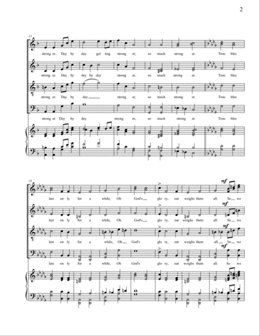 Fix Our Eyes On Jesus 4-Part scores gallery preview page 2