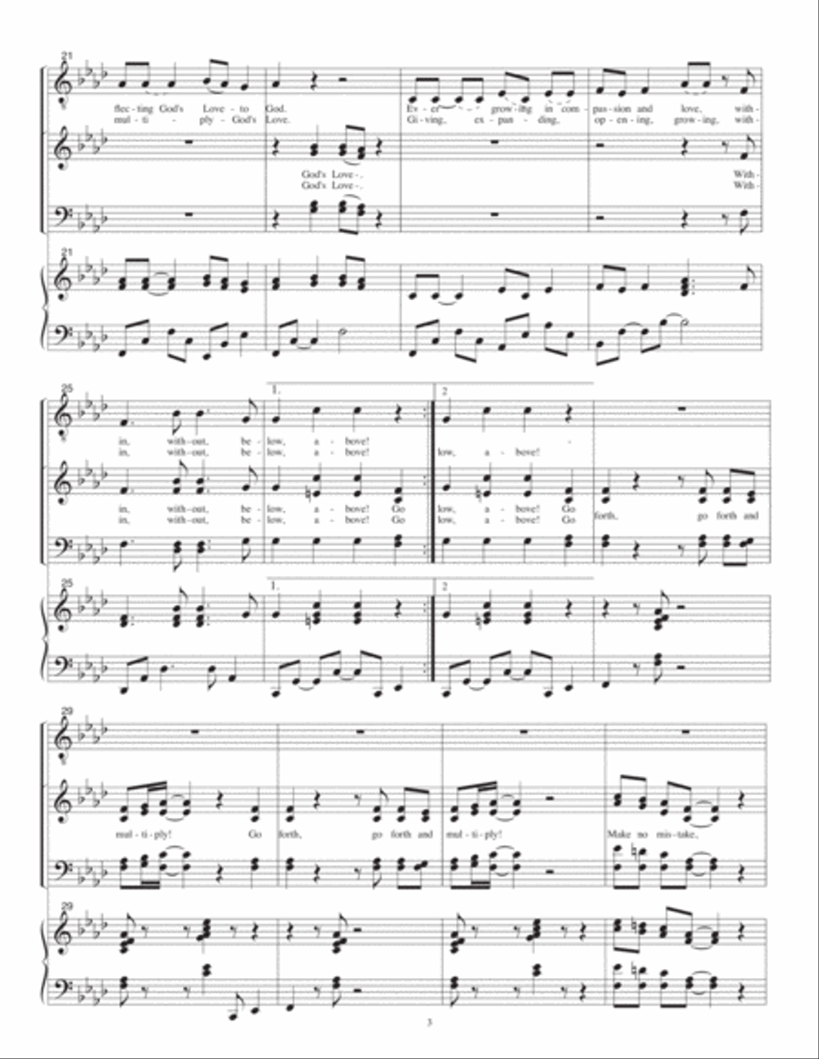 Go Forth! 4-Part scores gallery preview page 4