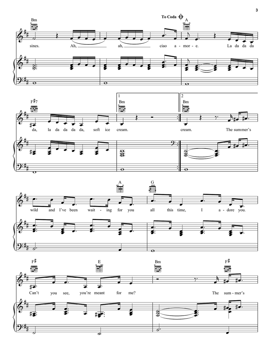 Salvatore Piano, Vocal, Guitar scores gallery preview page 3