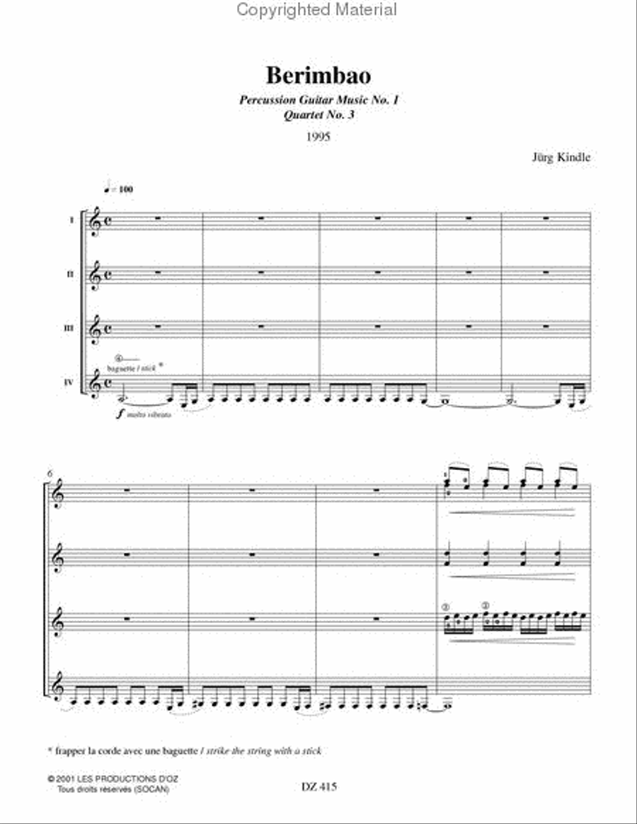 Berimbao Guitar Ensemble scores gallery preview page 2