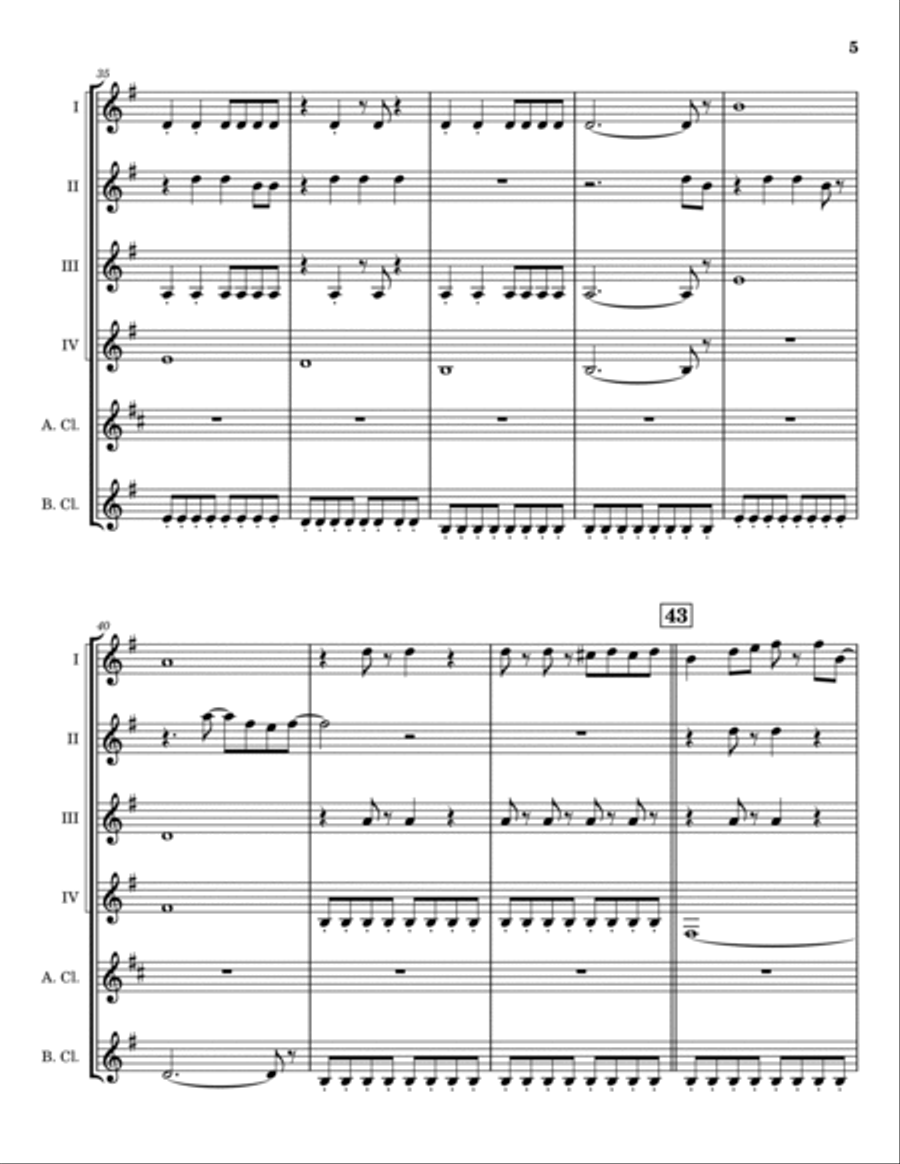 White Wedding Clarinet Quintet scores gallery preview page 6