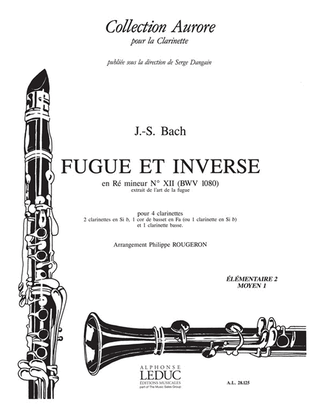 Book cover for Bach Js Rougeron Fugue Et Inverse 4 Clarinets Score/parts