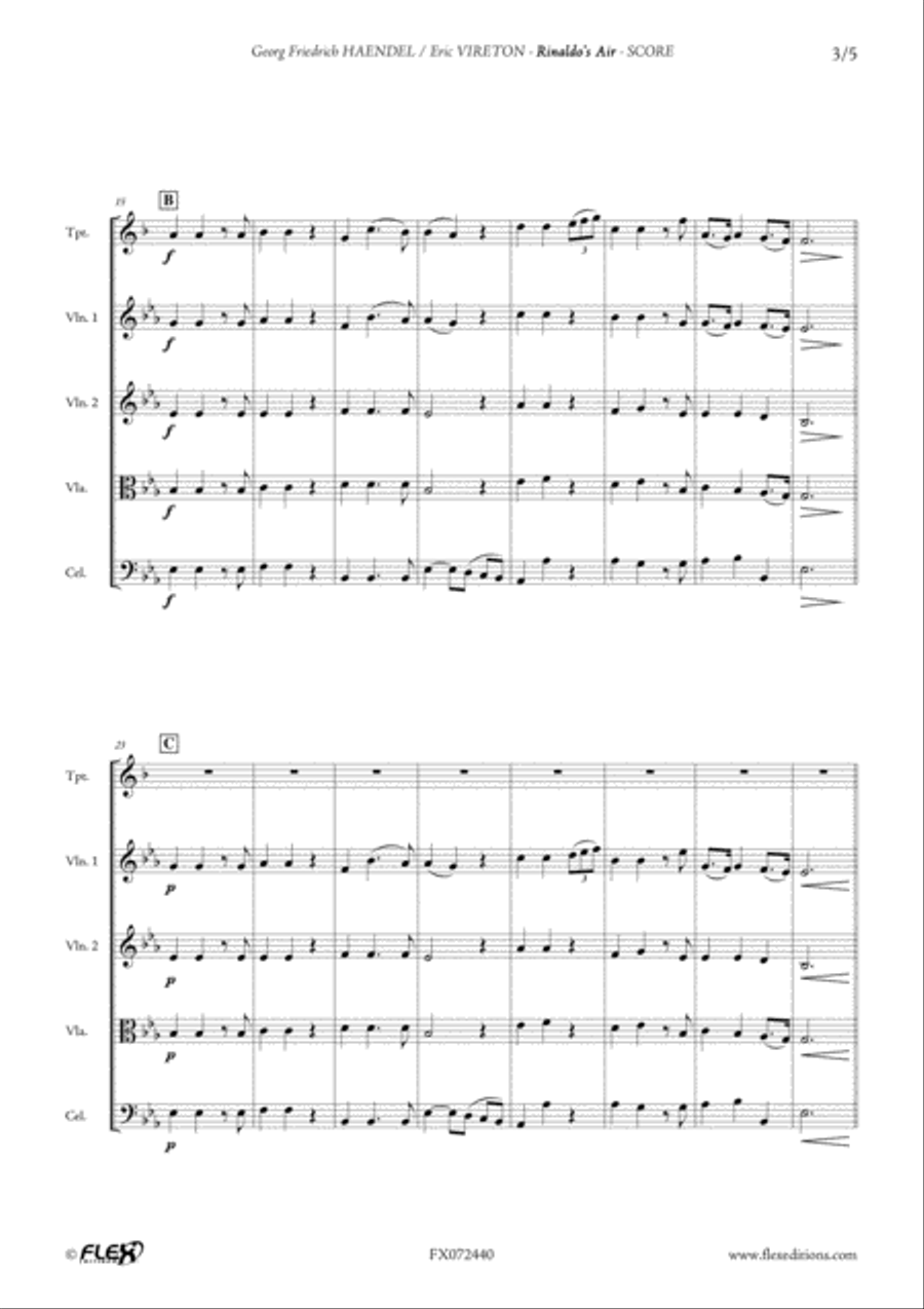 Air de Rinaldo Air de Rinaldo B-Flat Clarinet scores gallery preview page 3