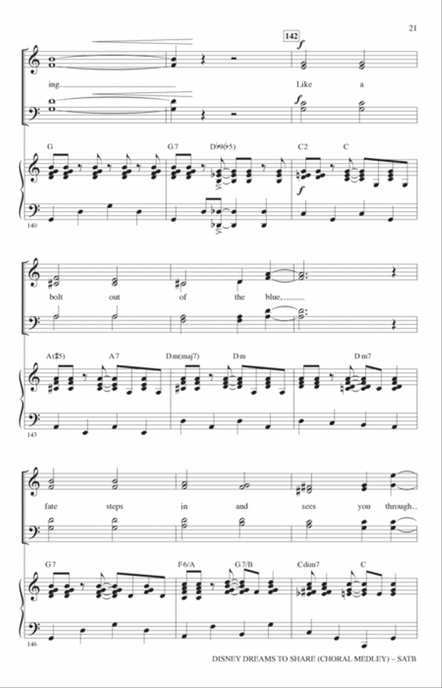 Disney Dreams To Share (Choral Medley) 4-Part scores gallery preview page 20
