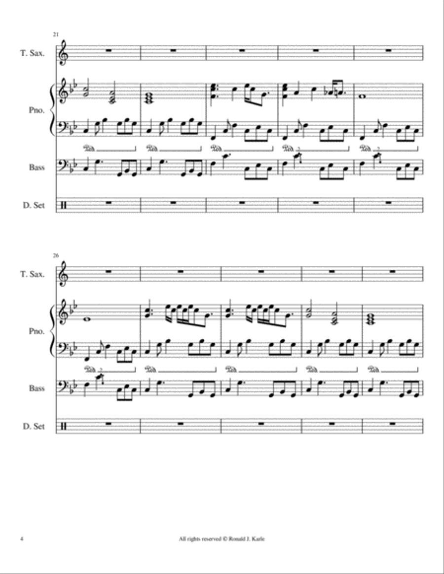 Harmonic Blues Harmonic Blues Small Ensemble scores gallery preview page 4