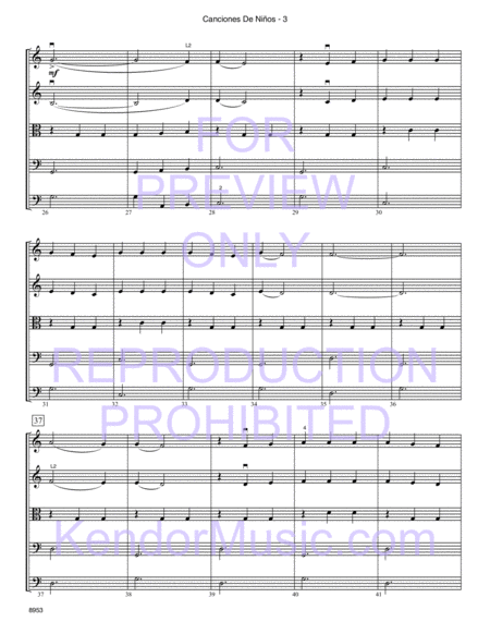 Canciones De Ninos (Children's Songs) (Full Score)