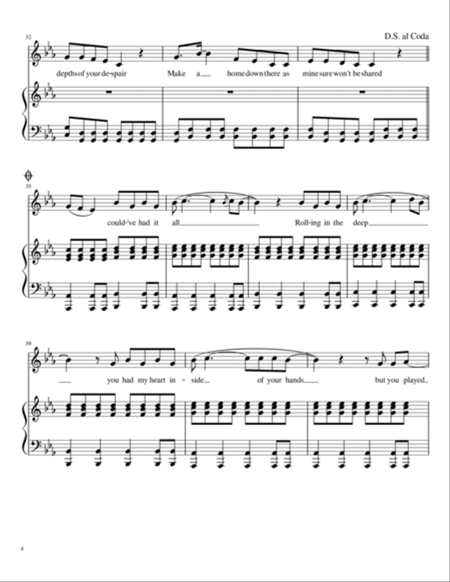 Rolling In The Deep Voice scores gallery preview page 4