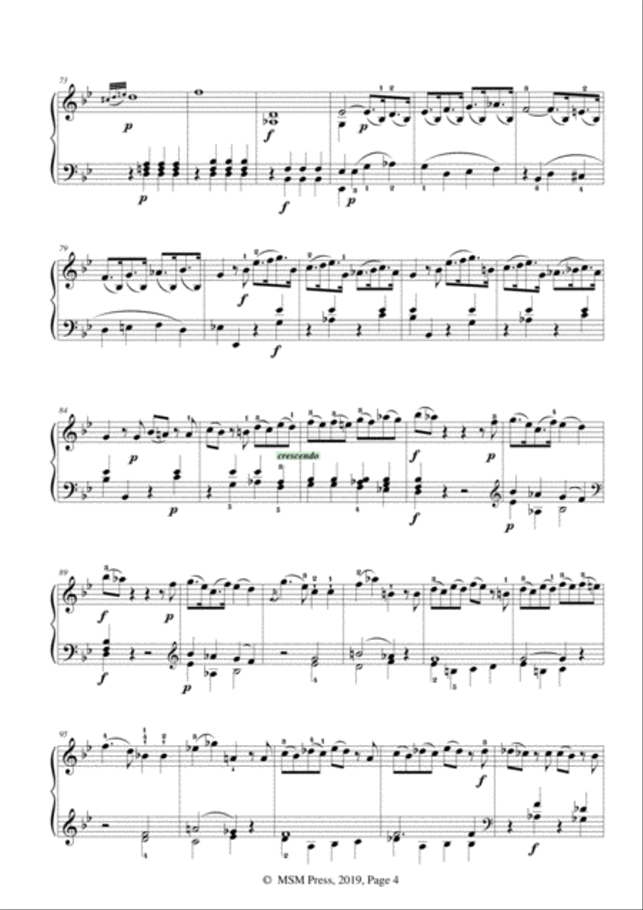 Mozart-Piano Sonata No.13 in B flat Major,K.333,No.3 Piano Solo scores gallery preview page 6