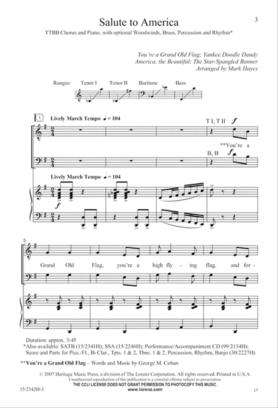 Salute to America TTBB scores gallery preview page 3