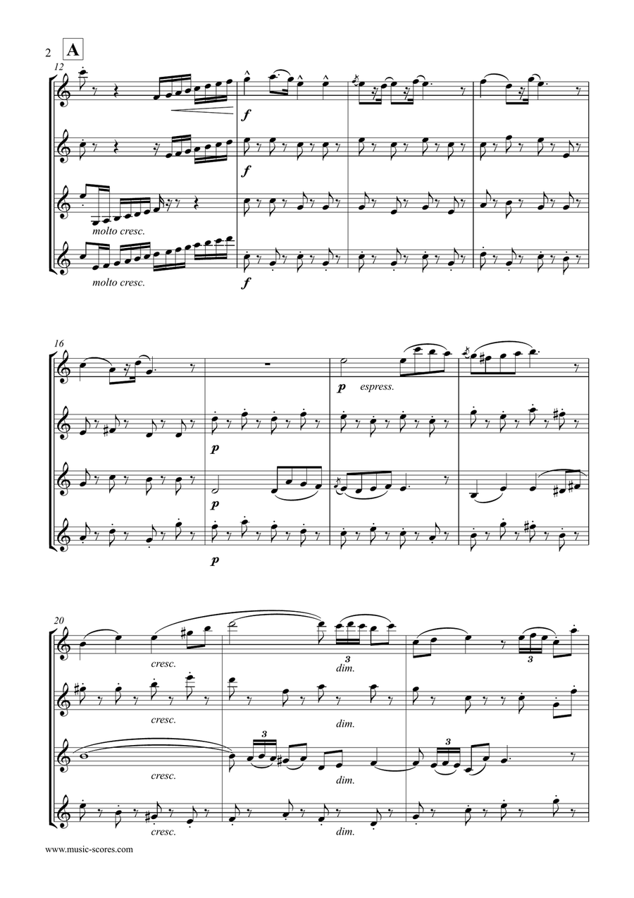 The Toreador Song from Carmen - 3 Clarinets and Bass Clarinet Bass Clarinet scores gallery preview page 2