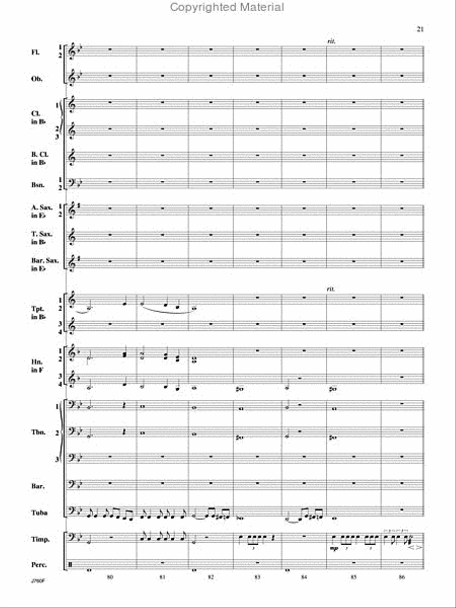Triumphal Ode Triumphal Ode Concert Band scores gallery preview page 22