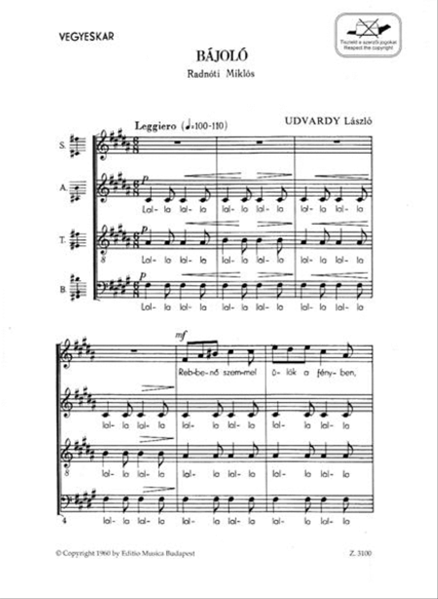Bájoló Choir scores gallery preview page 3