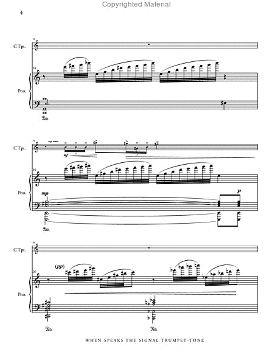 When Speaks the Signal-Trumpet Tone (piano reduction) Flugelhorn scores gallery preview page 5