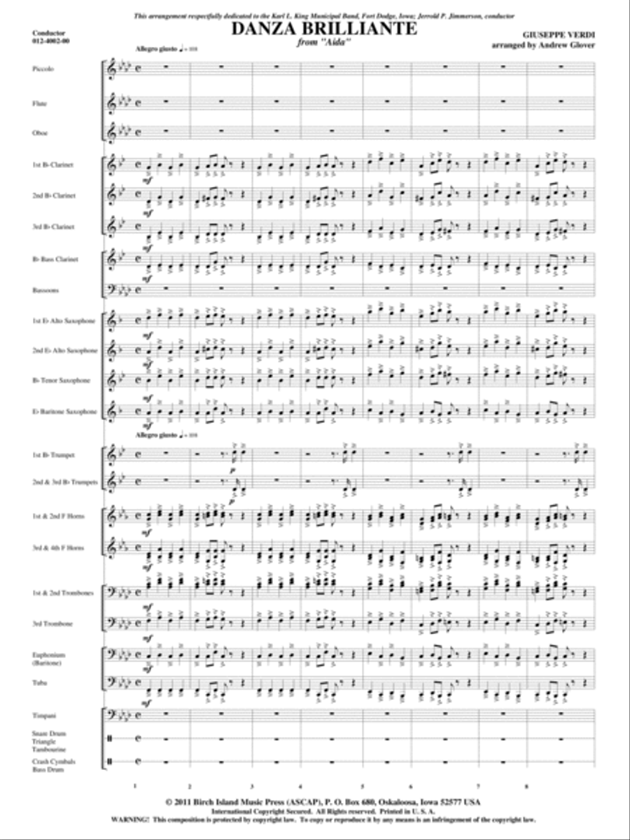 Danza Brilliante Concert Band scores gallery preview page 2