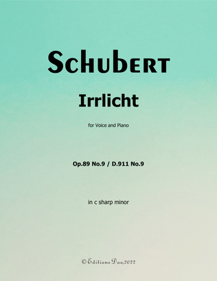Irrlicht, by Schubert, in c sharp minor