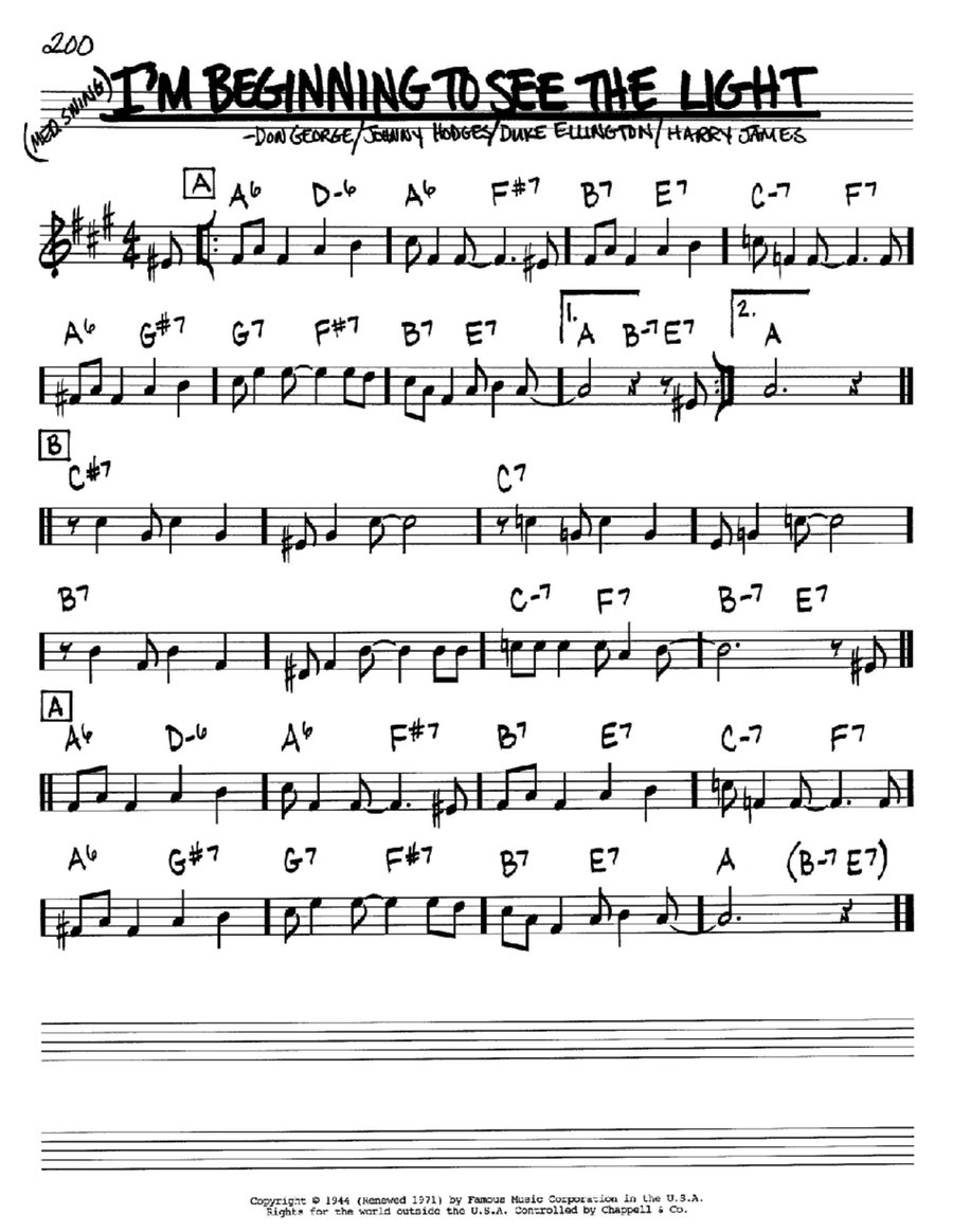 I'm Beginning To See The Light Piano scores gallery preview page 1