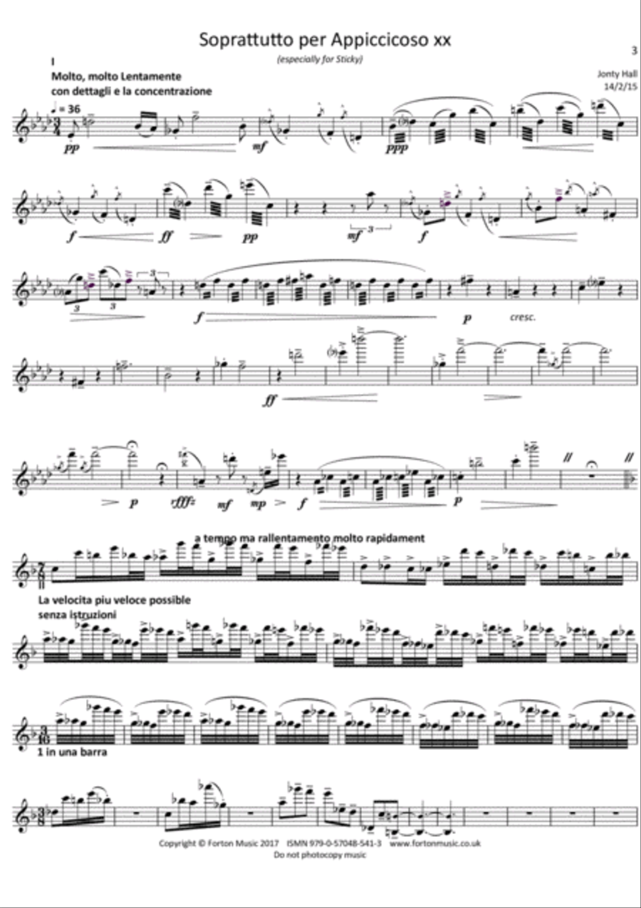 Soprattutto per Appiccicoso xx Flute scores gallery preview page 3