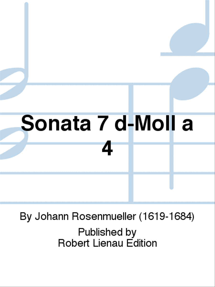 Sonata 7 d-Moll a 4 Sonata 7 d-Moll a 4 Score scores gallery preview page 1