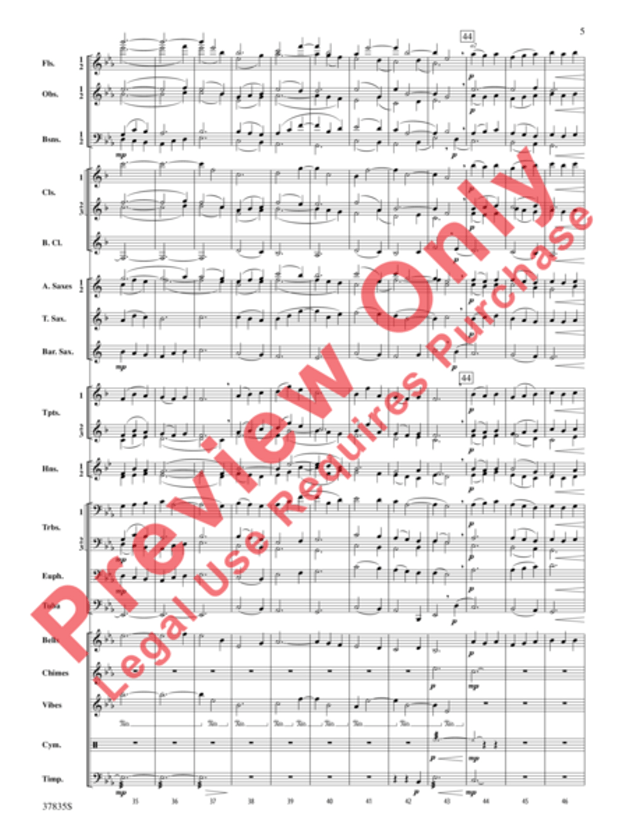 Nativity Carol Concert Band scores gallery preview page 8